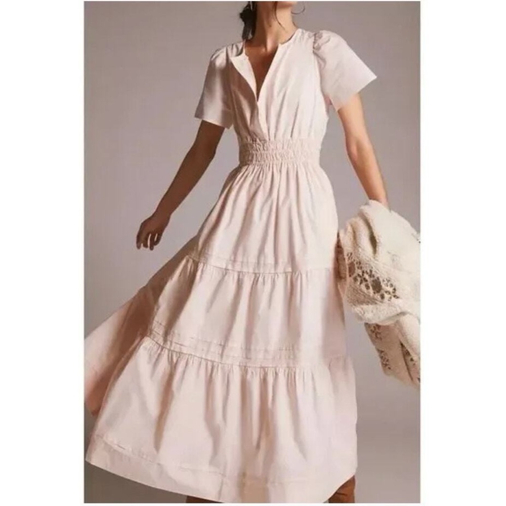 Anthropologie Somerset Pink Maxi Dress